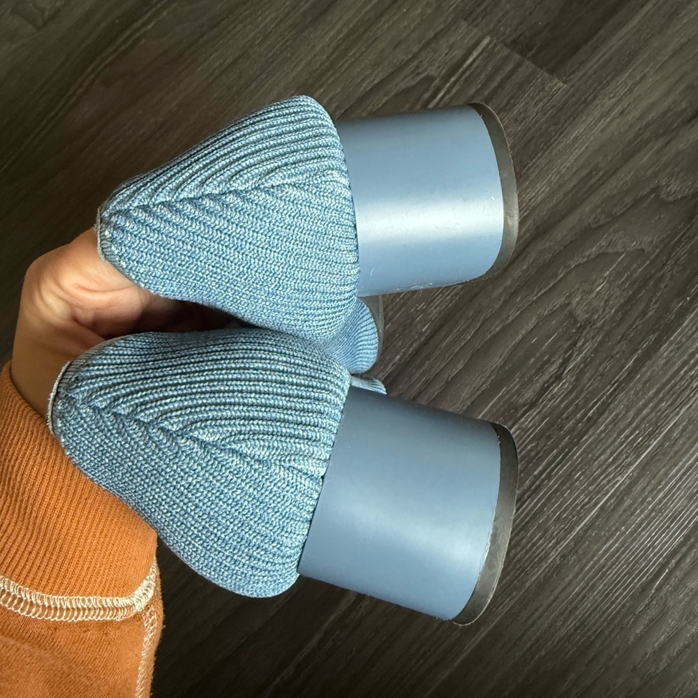 Vivaia Melody 2.0 Square Toe Chunky Heel Denim Blue - Picture 7 of 11